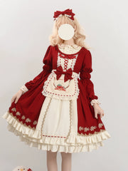 Strawberry Witch - Tochigi Girl - Sweet Lolita Strawberry Embroidered Dress