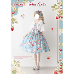 Forest Wardrobe - Summer Berry Picture Book - Floral Printed Classic Lolita JSK Dress