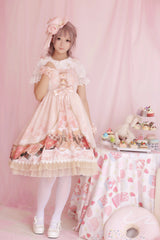 Strawberry Witch - Clock Encounter - Summer Lolita JSK Dress