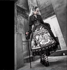 Caged Bird Hotel - Bone Theater - Halloween Gothic Lolita Fashion Shirt Skirt