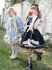Forest Fluorescent Carps - Sleep Star - Sweet Lolita OP Dress, Long / Short Sleeve