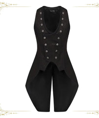 Immortal Thorn - Subtle Prejudice - Ouji Lolita Long Coat Hight-Low Hem with a Back Bow