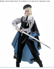 CHUNLV LOLITA - Dark Night Contract - Blue Military Lolita Pants Long Cape Couple Suit