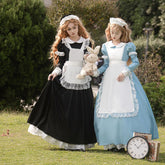 Daydream Whisper - Dream Doll - Plus Size Maid Lolita OP Suit Black and Blue Dress