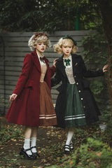 Miss Point - Golden Movement - Elegant Lolita Woolen Coat Quilted Overcoat Customized