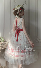 Bodhi Lolita - Strawberry Fruit Tea SP - Apricot Sweet Lolita Jumper Dress