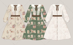 Miss Point - Forest Lolita Lantern Sleeve OP Casual Dress