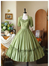 Forest Wardrobe - Forest Pastoral - Elegant Lolita Square Neck Long OP