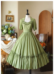 Forest Wardrobe - Forest Pastoral - Elegant Lolita Square Neck Long OP