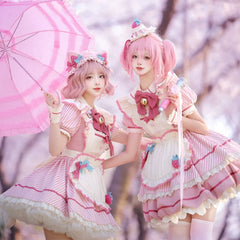 Sakurahime - Berry Bubble - Cute Lolita OP Dress Two Kawaii Styles