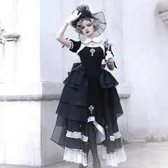 With PUJI - Prayer of the Dead - Gothic Nun Lolita OP Dress