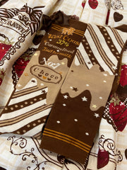Yukines Box - Kawaii Lolita Chocolate Color Cotton Socks