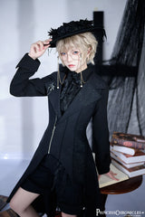 Princess Chronicles - Wind - Gothic Lolita handsome Black Long Vest