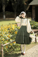 Meow Jun - Sunflower Appointment - Chinese Style Skirt and Blouse