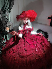 Silent Manor - Red Gorgeous Bridal Wedding Lolita JSK Dress