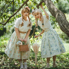 Miss Point - Customized Vintage Sweet Elegant Rose Skirt