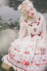 Bodhi Lolita - Strawberry Fruit Tea - Chiffon Long Sleeve Sweet Lolita Blouse