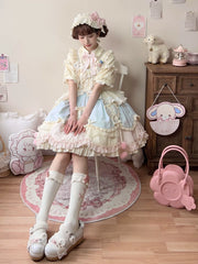 Uncle's Workshop - Dreamy Macaron - Sweet Lolita JSK Dress Solid Color Shirt