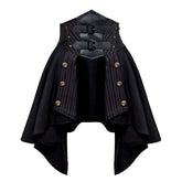 Mr. Yi's Steam Continent - Gothic Lolita Skirt Black High-Waisted Leather Waistband Skirt