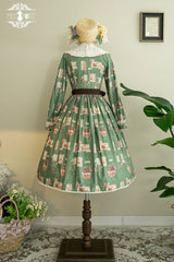 Miss Point - Forest Lolita Lantern Sleeve OP Casual Dress