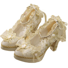 One Night - Handmade Luxuriant Tea Party Lolita Shoes