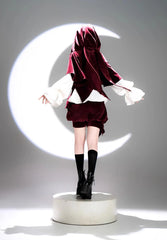 Princess Chronicles - Hare Hunter - Vintage Red Ouji Suit With Bunny Ear Hooded Jacket