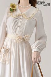 BitterSweet - Elegant Lolita Skirt Set V-neck Long Sleeve Shirt