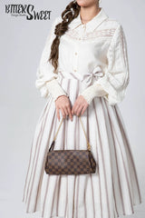 Bitter Sweet - Late Spring - Vintage Lolita Shirt Lace Long Sleeve Blouse