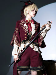 Letters from Unknown Star - Heir - Ouji Lolita Shorts Set Military Prince Lolita Coat and Blouse