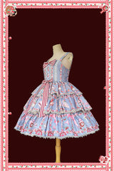 Infanta-Strawberry Tea - Tiered Ruffles Lolita JSK