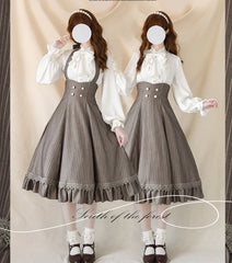 Forest Wardrobe - South of the Forest - Vintage Lolita Halter JSK Dress, French Style Blouse