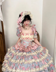 Sweet Wood - Jewel Rose - Plus Size Sweet Lolita Skirt Set in Separate Pieces