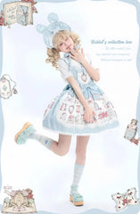MeowMeow - Rabbit Collection Box - Bunny Print Kawaii Lolita JSK Dress, 3 Colors