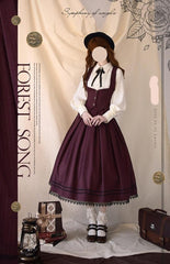 Forest Song - Griffin's Promise - Classic Lolita Skirt Striped Plaid Elegant SK