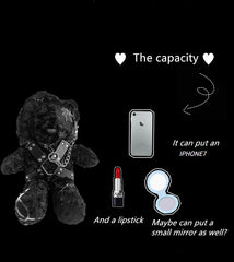 Blood Supply~Gothic Lolita Dark-themed Black Bear Bag