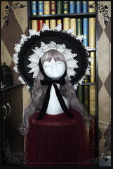 Rose Thorn - Marisa Impression Black and White Halloween Witch Hat