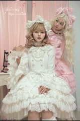 Plum Tree - Pure Love Language - Sweet Lolita Pearl JSK Princess Sleeves Blouse