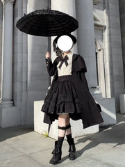 Uncle's Workshop - Rich Heiress - Elegant Black Lolita Coat with Detachable Cape
