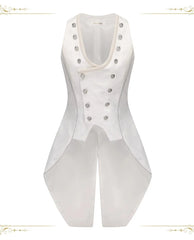 Immortal Thorn - Subtle Prejudice - Ouji Lolita Long Coat Hight-Low Hem with a Back Bow