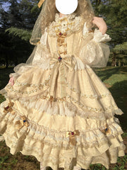 Puppet Night - Elegant Lolita Flounce Hemline Princess Dress Multicolors
