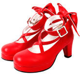 Angelic imprint - Elegant Lolita Shoes Princess Bowknot Lolita Heels Shoes