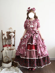 Miss Point - Forest Berry Bunny - Sweet Lolita Plaid Skirt Tiered Ruffles Spring SK