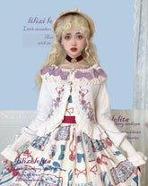 Lilizi - Little Strawberry - Sweet Lolita Cardigan Ivory Sweater with Bows