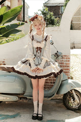 Hawthorn Berries - Thin Choco - Sweet Lolita Petite JSK Puffy Mini Dress KC