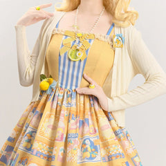 Miss Point - Daisy Lemon - Daily Lolita Lemon Print JSK Customized