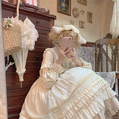 Miss Cube - Cool Sheep Whisper - Kawaii Retro Lolita SK with Detachable Suspenders