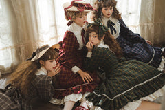 Miss Point - Rose Silhouette 3.0 - Plaid Vintage Classic Lolita OP