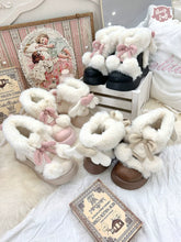Sheep Puff - Fluffy Qubi - Winter Lolita Shoes Sweet Warm Snow Boots with Plush