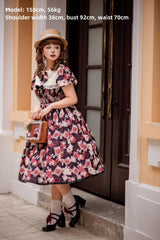 Strawberry Witch - Strawberry Stamp - Sweet Lolita OP Short Sleeve Lolita Dress
