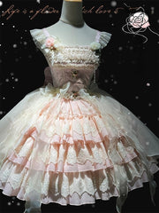 ZhiJinYuan - Tears of the Rose - Sweet Lolita JSK Mini Lolita Ballet Short Dress
